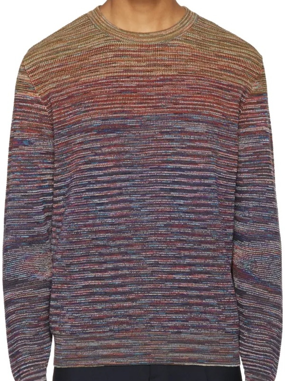 Missoni space-dyed knit sweater orange medium
